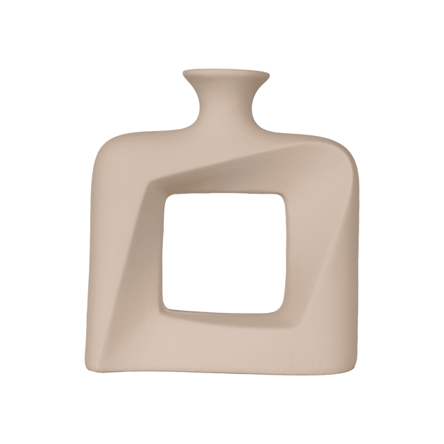 Modern Square Hollow Ceramic Vases – C-1 - Office Empire