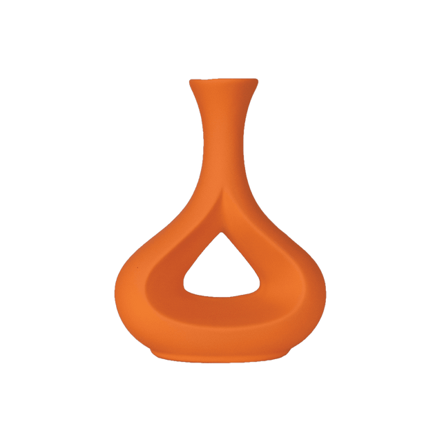 Modern Hollow Center Ceramic Vase – S-9 - Office Empire