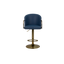 Elegant Blue Bar Stool with Gold Base - H105