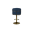 Elegant Blue Bar Stool with Gold Base - H105