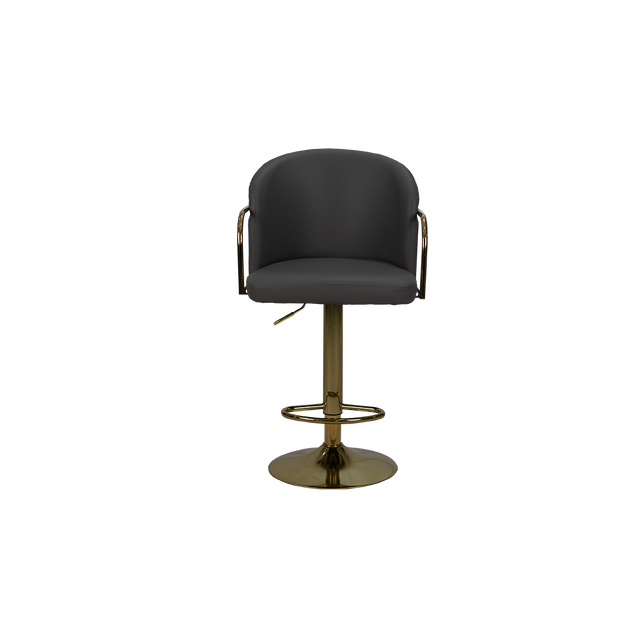 Elegant Blue Bar Stool with Gold Base - H105