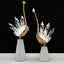 Stunning Crystal, Brass & Marble Swans Decoration Piece