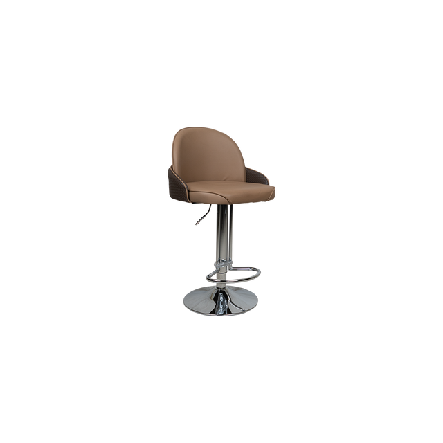 Modern Bar Stool with Chrome Base - H-081