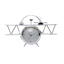 Skybound Silver – Aviation Biplane Desk Clock | KK8