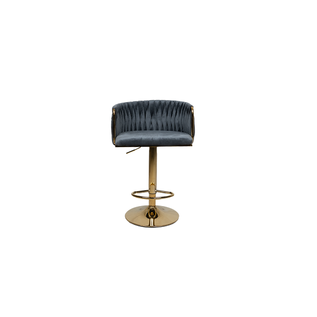Luxury Velvet Bar Stool with Gold Base - 1 BL37