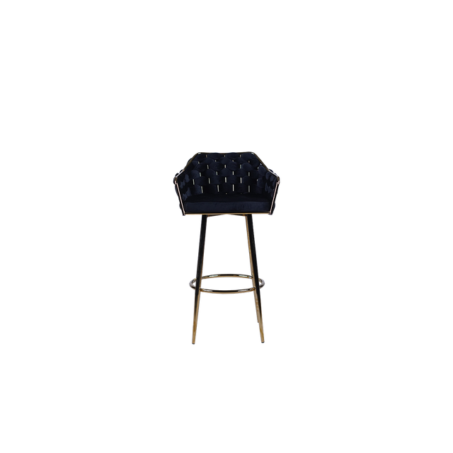 Luxury Velvet Bar Stool with Gold Base - A629