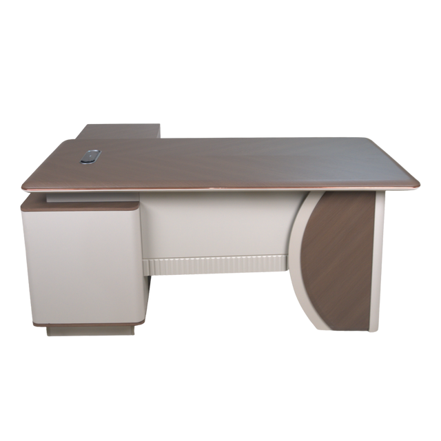 Hybrid Wood & Beige L-Shape Table - X7116/X7118