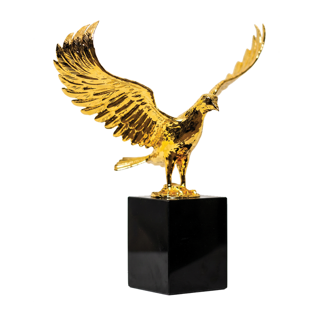 Flaming Gold Bird Decor - K1