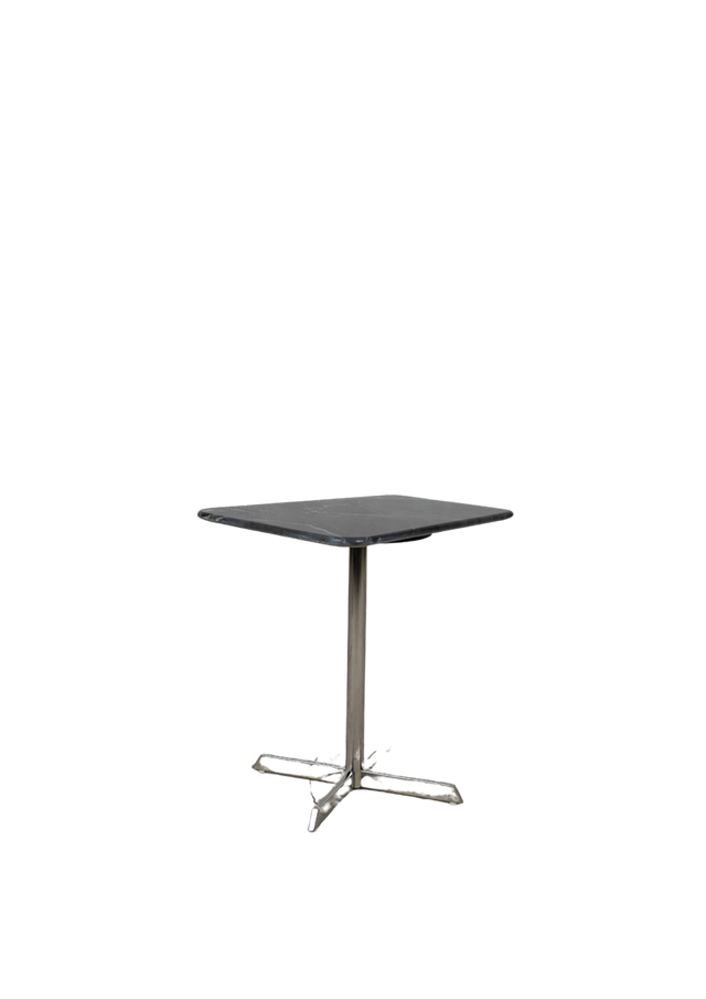 Marble Side Table with Metal Base - B59
