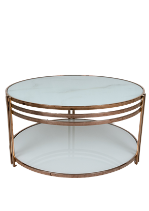 Luxury Center Table 8001 | Gold Glass Coffee Table Pakistan