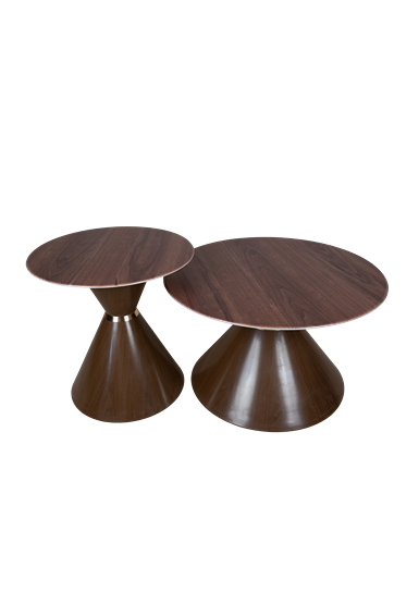 Sculptural Stone Center Table with Cone Base B698 - Modern Coffee Table