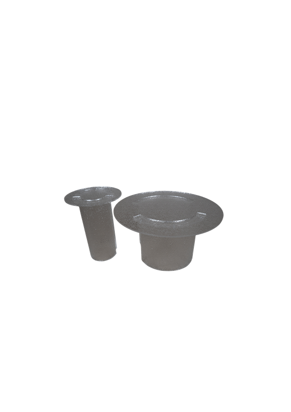 Modern Glass Center Table Set of 2 - Pedestal Side Tables