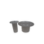 Modern Glass Center Table Set of 2 - Pedestal Side Tables