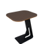 Modern C-Shaped Side Table C36 with Upholstered Top