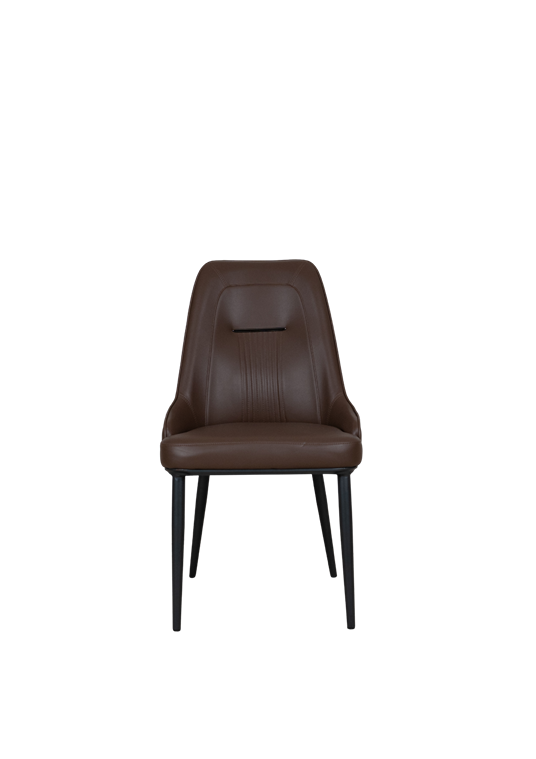 Modern Upholstered Dining Chair with Vertical Stitch Detail - 2520