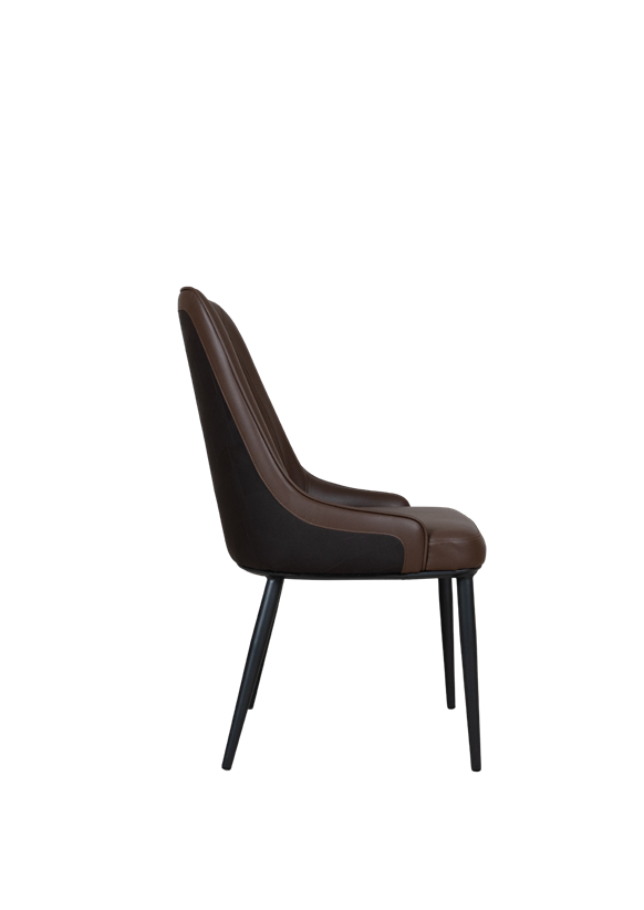 Modern Upholstered Dining Chair with Vertical Stitch Detail - 2520