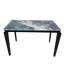 Modern Blue Vein Stone Dining Table B263 with Black Wood Base