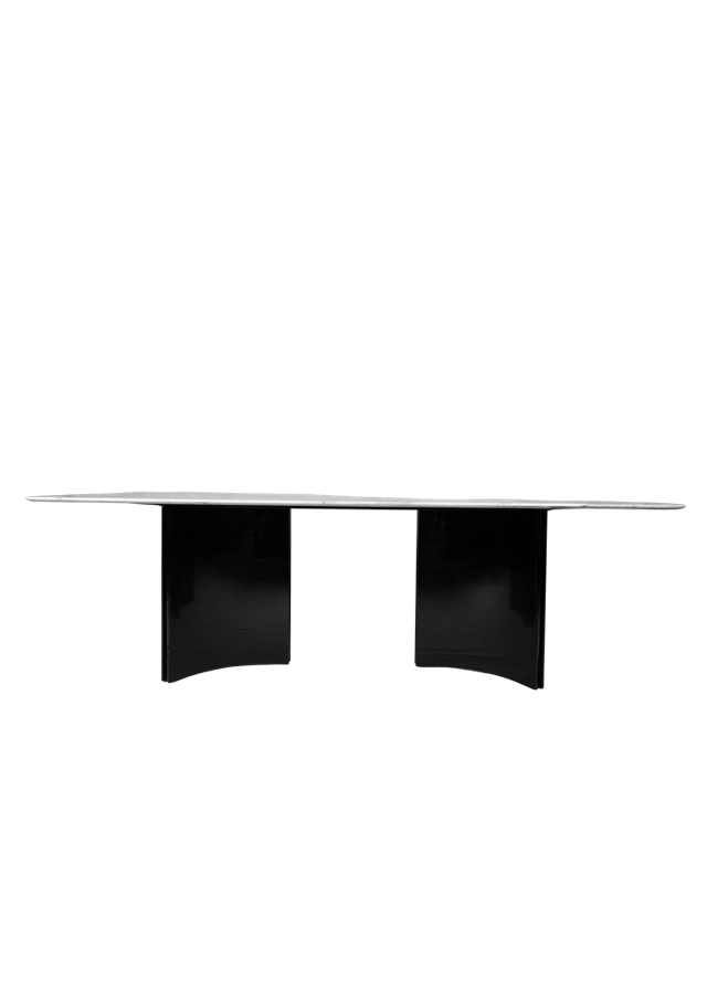 Luxury Grey Marble Dining Table Set in Pakistan - T-2519