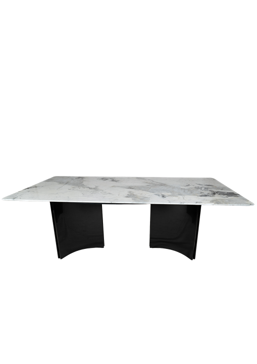 Luxury Grey Marble Dining Table Set in Pakistan - T-2519
