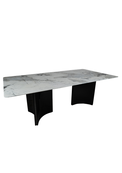 Luxury Grey Marble Dining Table Set in Pakistan - T-2519