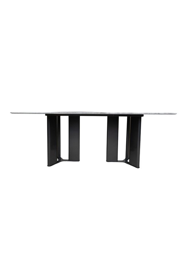 Luxury Grey Marble Dining Table Set in Pakistan - T-2519
