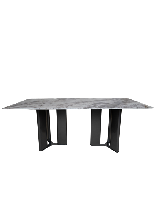 Luxury Grey Marble Dining Table Set in Pakistan - T-2519
