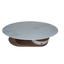 Modern Curved Wood Center Table with Storage CJ024