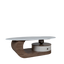 Modern Curved Wood Center Table with Storage CJ024