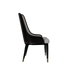 Luxury Upholstered Dining Chair with Brass Accents - 13-1 | Office Empire
