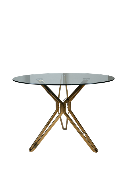 Brass Cross Base Glass Center Table 110 – Modern Luxury for Your Living Space