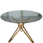 Brass Cross Base Glass Center Table 110 – Modern Luxury for Your Living Space