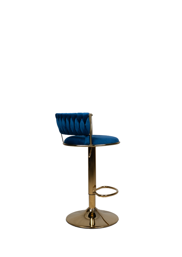 Luxury Velvet Bar Stool H008 with Gold Base - Premium Bar Stools in Pakistan