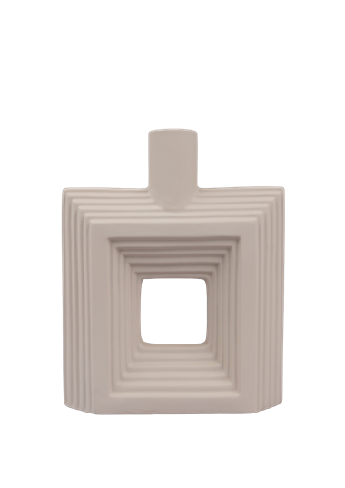 Geometric Rectangular Hollow Ceramic Vases – C-7