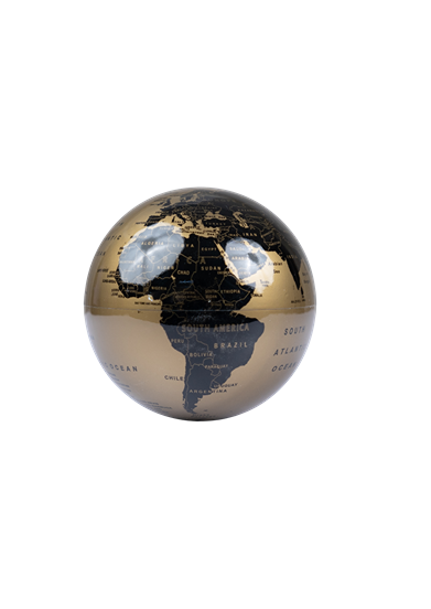 Metallic Globe Egg Ornaments – Luxury World Map Decor