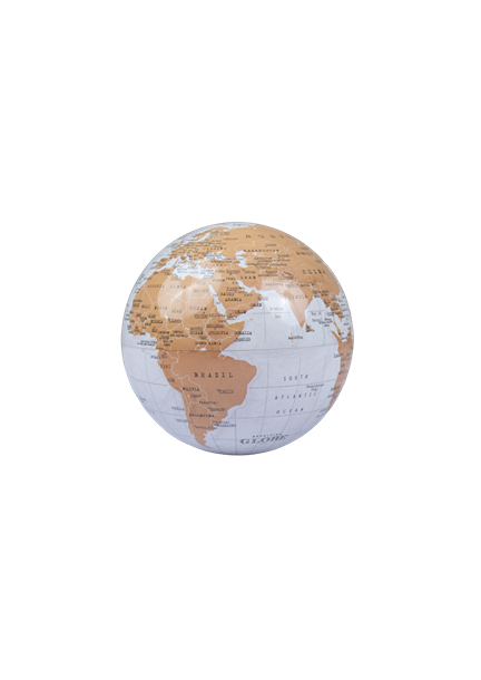 Metallic Globe Egg Ornaments – Luxury World Map Decor