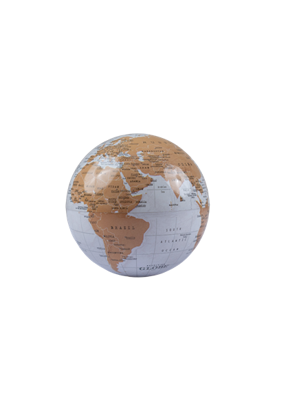 Metallic Globe Egg Ornaments – Luxury World Map Decor