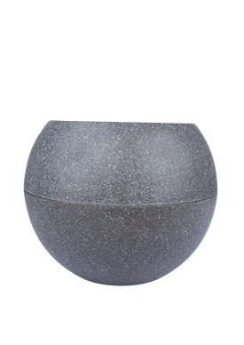 Speckled Round Ceramic Look Flower Pot -2323XD