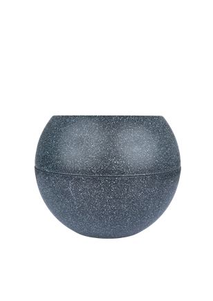 Speckled Round Ceramic Look Flower Pot -2323XD
