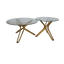 Brass Cross Base Glass Center Table 110 – Modern Luxury for Your Living Space