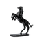 Black horse figurine on a white background