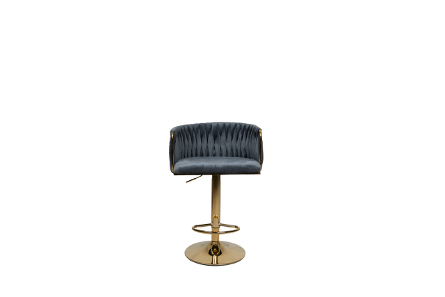 Luxury Velvet Bar Stool with Gold Base - 1 BL37