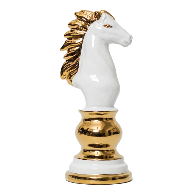 The Sovereign Knight – B6 | Premium Ceramic Chess Figurine