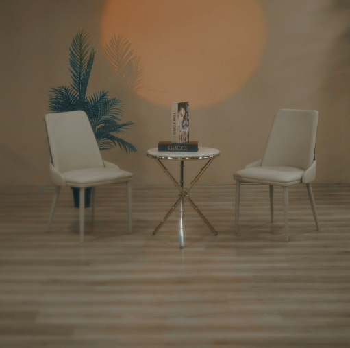 Luxury Upholstered Coffee Chair & Table Set