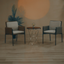 Stylish Coffee Table with Fabric Chairs
