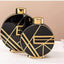 Geometric Ceramic Round Jar - Decoration Pieces