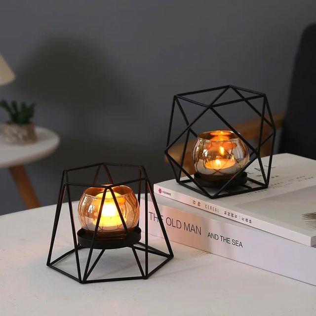 Nordic Style Black Candle Holder