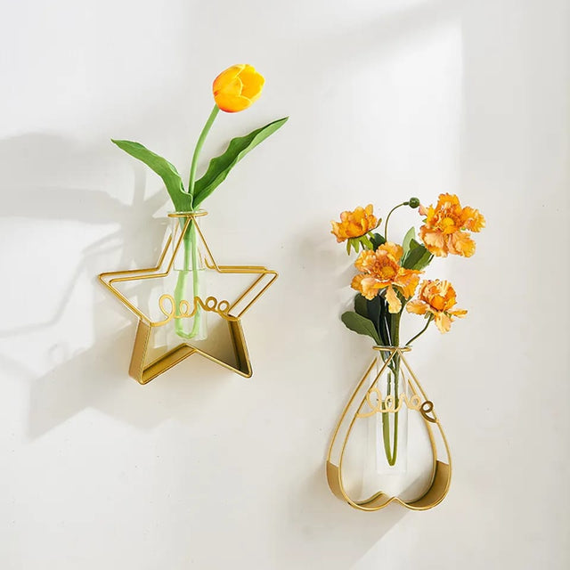 Luxury Golden Glass Vase for Office Decor